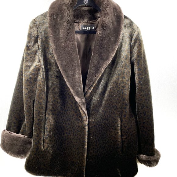 Style VI LTD Faux Fur Vintage Leopard Winter Coat - Picture 1 of 11